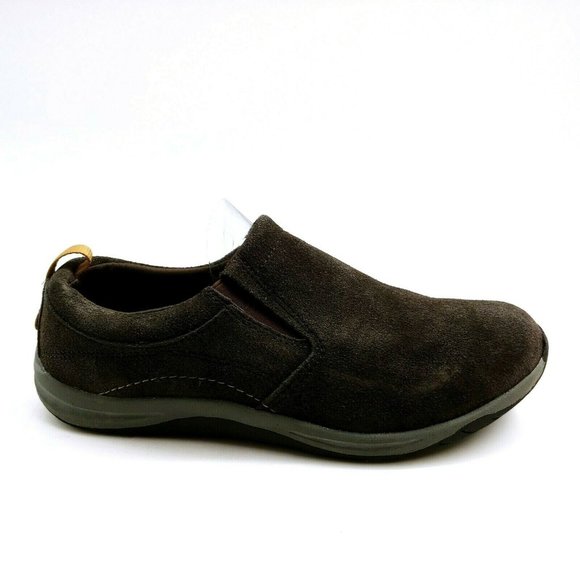 Lands' End Womens Solid‎ Suede Comfort Slip On Shoes 461885 Mink Brown 6.5D - Picture 1 of 10